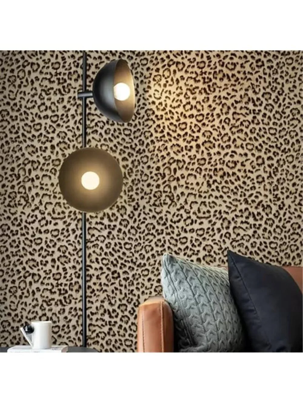 Leopard Print Peel Stick Wallpaper Removable Waterproof Cheetah Yellow Black